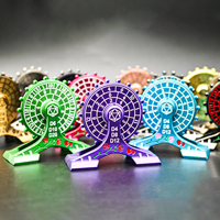 Roulette de rêve tourbillonnante 7-en-1, gyroscope rotatif rose, dés de jeu de société DND