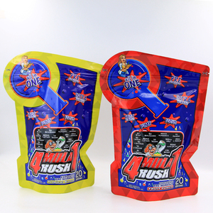Minfly Custom digital printing plastic logo mylar 3.5g Smell proof Special shape mylar stand up zipper packaging bag