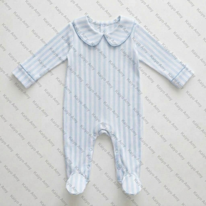 Pigiami in Cotone per Bambini Inverno 2026, Set Blu a Righe per Ragazzi e Ragazze, Abbigliamento Coordinato per Famiglia - Product Image 5