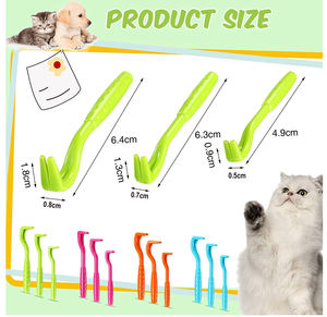 Grosir portabel 3-buah/set plastik klip kutu hewan peliharaan & penghilang kutu untuk anjing dan kucing untuk berkemah & mendaki - Product Image 1
