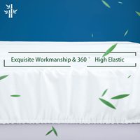 Parures de draps en bambou écologiques 4 pièces – Ensemble de literie en bambou bio en gros – Parure de draps ajustés en bambou pour l'été