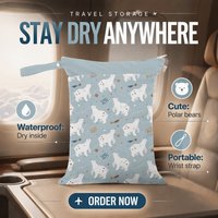 Sac de voyage multifonctionnel à imprimé animal mignon avec 2 poches, séparation humide/sec, pour vêtements et articles de natation – Vente en gros