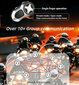 Intercomunicador Bluetooth para Casco de Motocicleta Inveer X9Pro, 2.4G Mesh, 10+ Motociclistas, Conversación Dúplex en Grupo, Compatible con <span class=keywords><strong>Sena</strong></span> y Cardo - Product Image 3