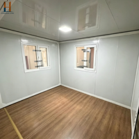 Maison conteneur extensible prête à l'emploi de 20 pieds, villa préfabriquée de 2 à 5 chambres, maison portable, utilisation hôtelière, panneau sandwich en acier isolé