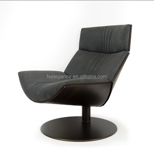 Laminado de chapa de nogal Volver de lujo de cuero Shell comodidad Marc Sadler Desiree Kara Silla - Product Image 4