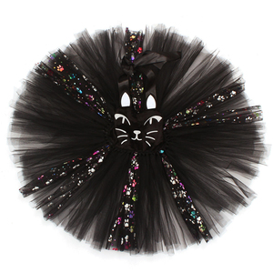 Ensemble de robe tutu pour enfants, costume de chat avec oreilles, nœud papillon et queue pour fête d'anniversaire - Product Image 3