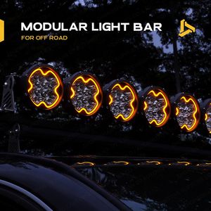 Barra de Luces LED Modular Enlazable Ámbar Súper Brillante de 42 Pulgadas y 12V para Portaequipajes de Techo, Compatible con Coche, Camión Todoterreno, Jeep, Barra de Focos <span class=keywords><strong>4X4</strong></span> - Product Image 2