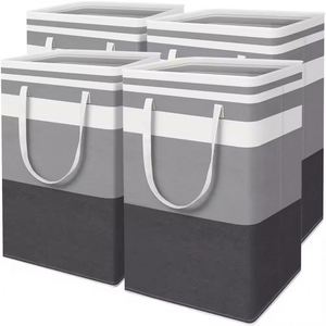 Heavy-duty <b>Large</b> Collapsible Tall Laundry <b>Basket</b> Oxford Extended Handles Quality <b>Storage</b> Organizer for Bathroom Dorm Home - Product Image 5