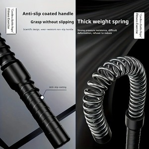 Corde de combat sans fil Iroga Fitness Home Gym en acier à ressort, noire, durable et portable, 50 cm, pour entraînement complet du corps - Product Image 4