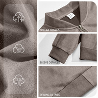 Veste Homme 500g en Suédine Gaufrée Polyester Spandex Couleur Unie Style Punk Résistante à l'Usure, Modèle Européen et Américain, pour le Marché International