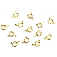 Fermoirs à ressort plaqués or de différentes tailles en acier inoxydable pour colliers et bracelets
