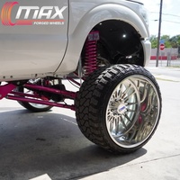 Jantes de camion forgées 24x14 26x14 28x16 8x170 8x180 8x6.5 8x165.1 à bord profond finition miroir pour Ford F250 F350 pour Dodge Ram 2500
