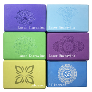 Bloque de Yoga de alta calidad, color grisáceo, Morado, negro, natural, ecológico, para construcción, espuma EVA, Fitness, con impresión de logotipo personalizado - Product Image 2