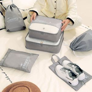 Juego de 6 Cubos Organizadores de Compresión Plegables para Equipaje, Bolsas de Almacenamiento de Zapatos para Viaje con Cierre - Product Image 1