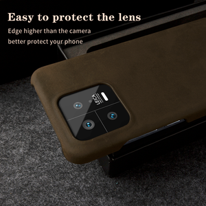 Pour Xiaomi 14 coque de <span class=keywords><strong>téléphone</strong></span> Vintage européen en <span class=keywords><strong>cuir</strong></span> véritable motif Crazy Horse coque de <span class=keywords><strong>téléphone</strong></span> pour Xiaomi série Anti Drop Case - Product Image 3