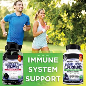 Vaso de musgo de mar sin azúcar para niños y adultos, gomitas de Elderberry para médicos, 2022 - Product Image 3