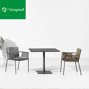 Hot Sale Factory Direct Garden Furniture Outdoor <strong>Aluminium</strong> Dinning <strong>Table</strong> and Bench Set with Cheap Price - Product Image 4
