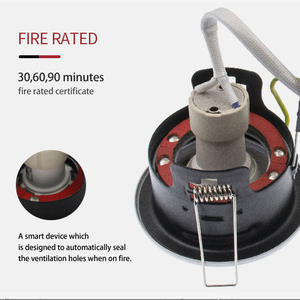 <span class=keywords><strong>Spot</strong></span> LED <span class=keywords><strong>GU10</strong></span> Mr16 IP65 réglable, homologué incendie, fin, en acier, découpe 68 mm, moderne, pour maison et bureau, pour le Royaume-Uni - Product Image 3