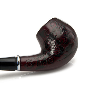 Pipe à fumer en <span class=keywords><strong>bois</strong></span> rouge <span class=keywords><strong>de</strong></span> haute qualité, artisanale, gravée avec un motif classique traditionnel, pour l'utilisation du tabac, vente en gros - Product Image 6