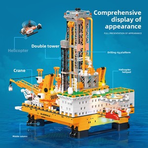 Kit <span class=keywords><strong>de</strong></span> Construcción <span class=keywords><strong>de</strong></span> Plataformas Petrolíferas Offshore OEM <span class=keywords><strong>de</strong></span> Gran Escala - Modelo <span class=keywords><strong>de</strong></span> Plataforma <span class=keywords><strong>de</strong></span> Petróleo <span class=keywords><strong>de</strong></span> Aguas Profundas a Gran Escala, Bloques Industriales Personalizados - Product Image 2