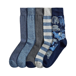 Lot de 5 <span class=keywords><strong>chaussettes</strong></span> habillées à motifs amusants pour hommes, ensemble de coffret cadeau de <span class=keywords><strong>chaussettes</strong></span> en coton fantaisie colorées avec logo personnalisé, vente en gros - Product Image 1