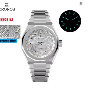 Cronos Luxury Men <b>Watch</b> Stainless Steel 39mm <b>Automatic</b> PT5004 Scale Pattern Sapphire 10ATM See-through Back L6028 - Product Image 3