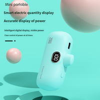 KC BSMI Promotion Mini Batterie Externe 5000mAh en PVC à Charge Rapide avec Support Téléphone, Chargeur Portable au Design Petite Capsule pour iPhone