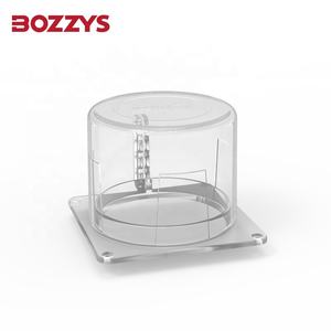 BOZZYS Bouton d'arrêt d'urgence transparent <span class=keywords><strong>de</strong></span> 50 mm, couvercle à installation permanente, verrouillage <span class=keywords><strong>de</strong></span> <span class=keywords><strong>porte</strong></span>, étiquetage, empêchant toute touche accidentelle - Product Image 4
