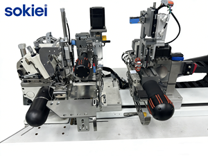 Máquina de coser industrial totalmente automática programable de cama plana <span class=keywords><strong>para</strong></span> dobladillos de ropa interior con cortahilos y triple <span class=keywords><strong>aguja</strong></span> interlock - Product Image 5