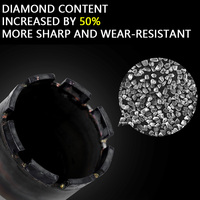 Foret diamanté à trois corps LAANCI 25-400 mm, lames tranchantes, outil de perçage universel pour murs en béton, garantie 1 an