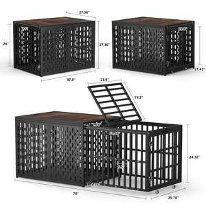 38 Tot 70 Zware Hondenkrat Meubels Hondenkooi <span class=keywords><strong>Kennel</strong></span> Uittrekbare Ontwerp <span class=keywords><strong>3</strong></span> Deuren Sterk Metaal Grote Huisdierenkratten <span class=keywords><strong>Kennel</strong></span> Voor Honden - Product Image 2