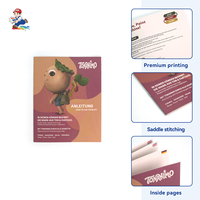 Feuille de spécifications pour papier couché avec dorure à chaud et reliure agrafée, professionnelle pour la promotion d'entreprise
