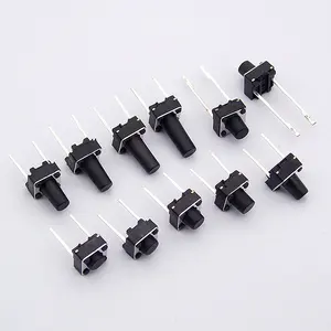 Middle pin 2pins Momentary Tact 6x6x4.3/5/6/7/8/-12mm 6*6*4.3mm 5mm 6mm 7mm 8mm 9mm 10mm 6x6mm Tactile Switch