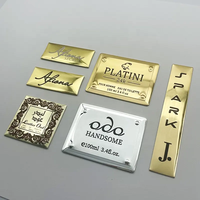 Étiquette en aluminium avec logo métallique 3D de luxe sur mesure, feuille d'or, pour l'emballage de flacons de parfum en verre