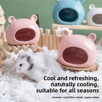 Igloo en céramique solide, abri de refugé rafraîchissant pour hamster, hérisson, petaur, koala, fournitures pour petits animaux de compagnie, vente en gros