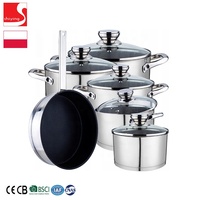 Ensemble de cuisine SY-Kitchenware 19 pièces, batterie de cuisine en acier inoxydable, ensemble de casseroles et de poêles, induction 304 UK