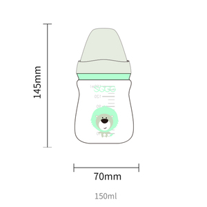 Botella de alimentación de vidrio de borosilicato <span class=keywords><strong>para</strong></span> bebé, 150ML, cuello ancho, anticólico, venta al por mayor - Product Image 3