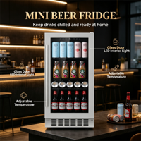 Refrigerador para Cerveza de Pequeña Capacidad (85L) con Puerta de Vidrio, Vitrina Exhibidora de Bebidas