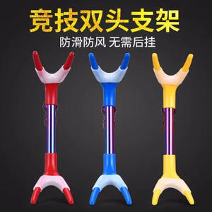 Soporte de Cañas de Pesca de Doble Cabezal, de Fibra de Carbono, Resistente al Viento, Portátil, para Uso en Lagos - Product Image 3