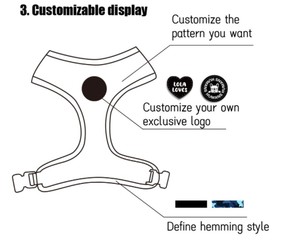 Wholesale Manufacture Custom Logo Luxury Personalized <b>Dog</b> Vest <b>Harness</b> Set With Small Bow Tie - Product Image 3