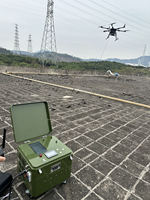 Système d'alimentation pour drone tethered d'urgence de grande taille avec câble d'alimentation à fibre optique pour la lutte contre les incendies