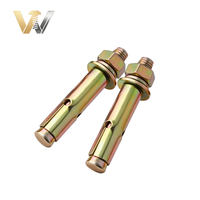Boulon d'expansion M12x100 en titane et fer, 20mm 16mm, plaqué zinc, de haute qualité, pour ascenseurs, fixation de quincaillerie, boulon à œillet