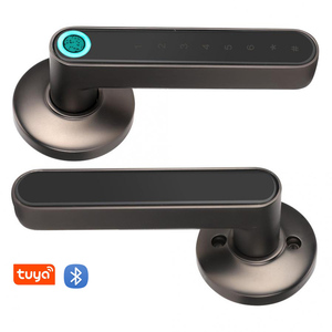 Serrure intelligente biométrique WAFU Tuya en alliage de zinc avec empreinte digitale, contrôle à distance via application BLE et stockage cloud pour portes en bois/laiton/aluminium/acier - Product Image 1
