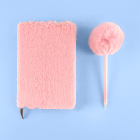 Ensemble de carnets en peluche A5 avec stylo, papeterie, cadeau transfrontalier et prix, carnet de notes moelleux