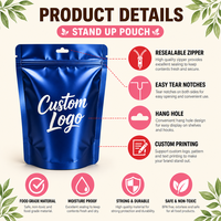 Sacs Mylar Anti-Odeur Personnalisés 3.5 avec Fermeture Zip Réutilisable pour Herbes, Fleurs, Bonbons Gélifiés – Sacs Mylar de Haute Qualité au Design Unique