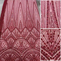 Tissu en dentelle de tulle de luxe orné de perles, de cristaux et de strass, accessoire vestimentaire pour robe de bal ou de mariée