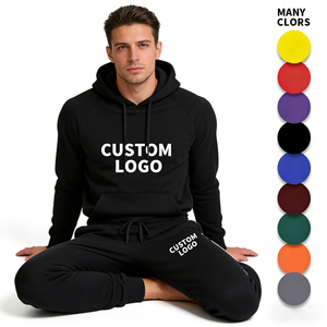 Custom Unisex Autumn Printed Polyester/Cotton Fleece Breathable Sweatsuit Jogger <b>Set</b> Baggy Sport Pants - Product Image 2