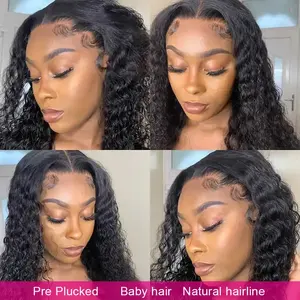 Goedkope Afro Kinky Krullend Korte Bob Pruik Glueless Vol Menselijk Haar Kant Pruiken Voor Zwarte Vrouwen 360 Hd Lace Frontale Pruik Menselijk Haar