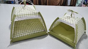 Modernes Luxus-Hunde-und Katzen höhlen bett Winter warmes wasch bares Rechteck-Haustier haus aus strap azier fähigem Schwamm Stilvolles Katzen-und Hunde bett zubehör - Product Image 6