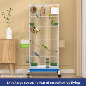 <span class=keywords><strong>Cage</strong></span> d'élevage de luxe pour perroquets et calopsittes <span class=keywords><strong>Cage</strong></span> à oiseaux densifiée surélevée <span class=keywords><strong>Cage</strong></span> à perruches assemblée avec motif en métal massif - Product Image 2